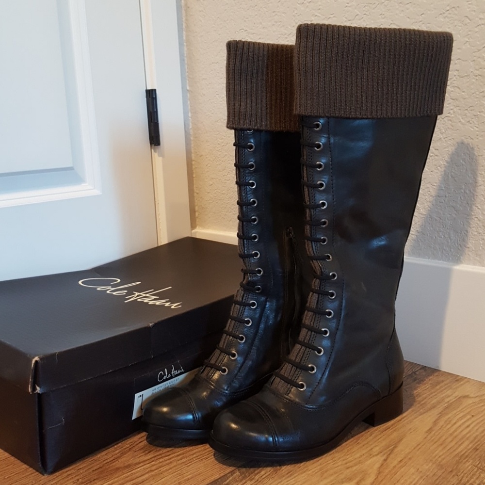 Cole Haan Air Whitley Knit leather boots